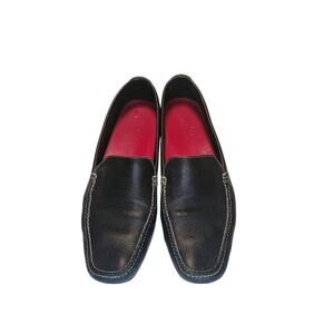 Cole Haan, Black peeble leather slip on loafers, women’s size 8 N